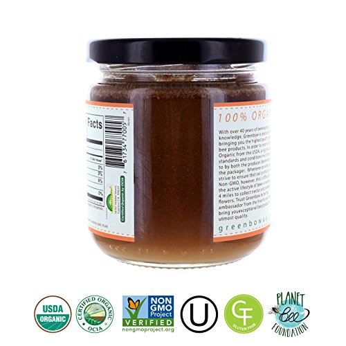 Greenbow Organic Honey With Cinnamon - 100% Usda Certified Organic, Non-Gmo, Gluten Free Organic Cinnamon Honey - Whole Food Organic Cinnamon Honey – 11Oz (311G) #TOP1