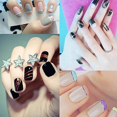 Modelones Nail Art Kit, 10 Striping tape & 15 Pcs Nail Brush Painting Pen & 5 Pcs Dotting Pen & 1 Pc Striping Roller Box & 1368 Pcs Rhinestones & 2 Pcs Water-based Sticker Manicure Kit - Thumbnail 3