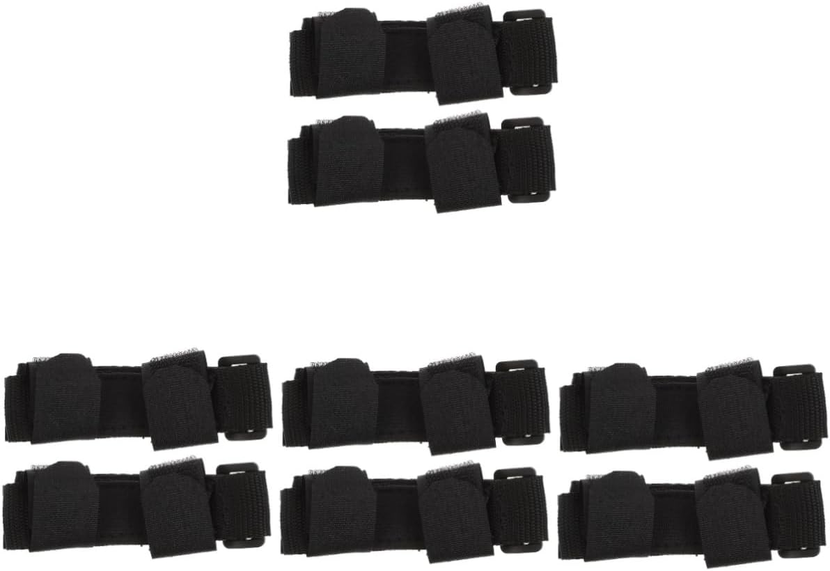 LALAFINA 8pcs Hand Grip Cooking Utensil Holder Adaptive Utensils Fixing Strap Elderly Cuff for Kitchen Gadget