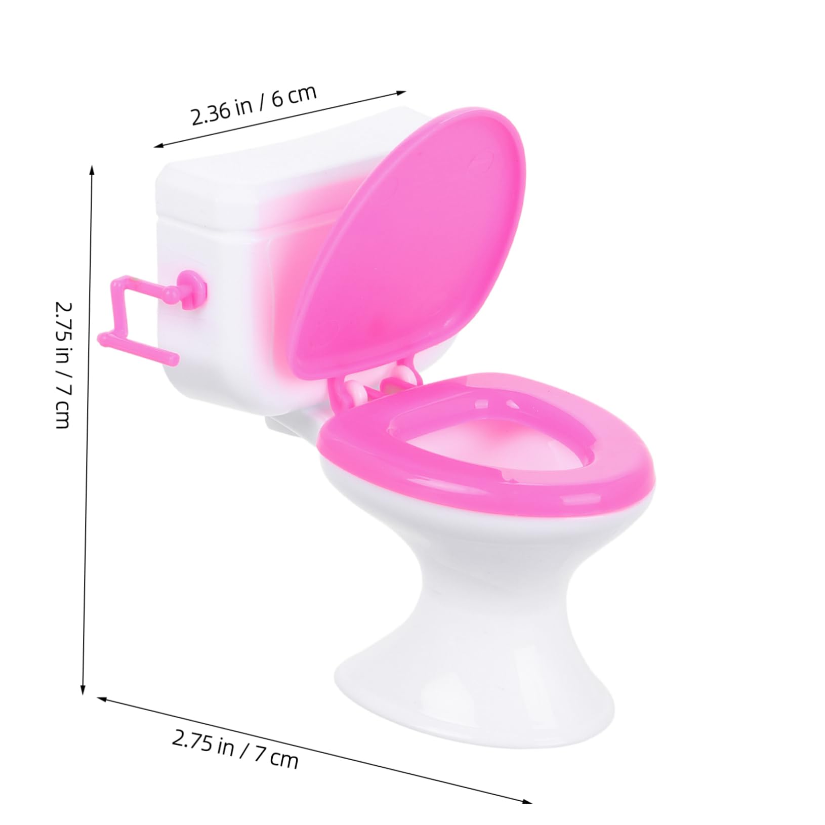 HEMOTON Dollhouse Flush Toilet Miniature Bathroom Scene Delicate Miniature Toy