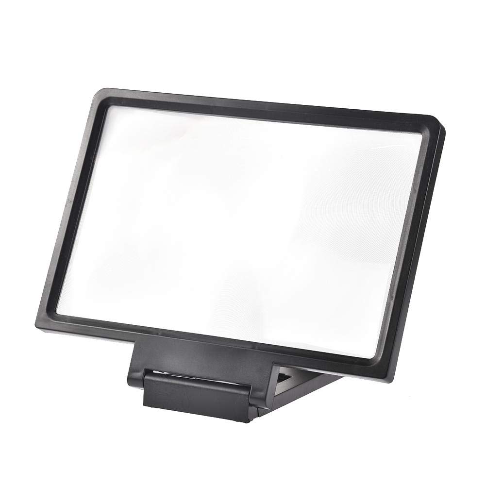 Mobile 3D Enlarger Magnifying Video Amplifier Projector Bracket Desktop Holder Stand(Black)
