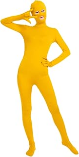 Enterizo de elastano para adultos, traje Zentai con ojos y boca abierta, enterizo de elastano de color sólido