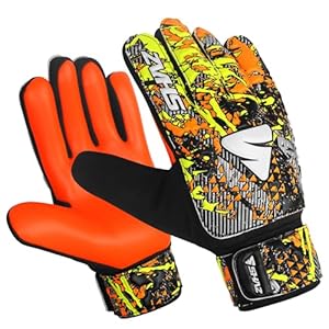Shaz Soccer Goalkeeper Gloves for Kids Boys Children Youth,Funky Football Goalie Gloves Anti Slip 4mm Latex Palm with Strong Grip & Double Wrist Protection