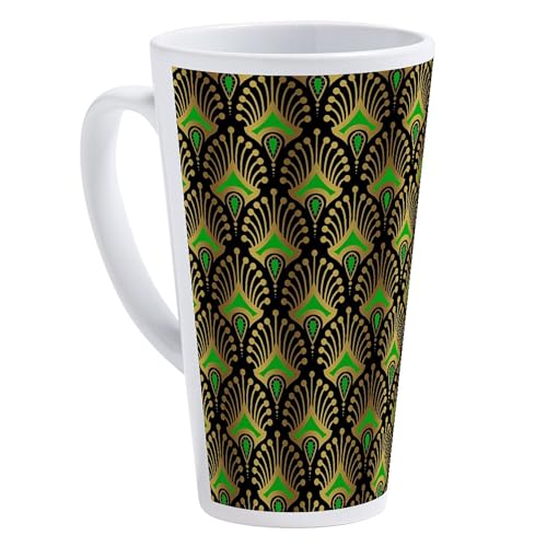 Taza Latte de Cerámica 17 oz con Diseño Art Deco miniatura 1