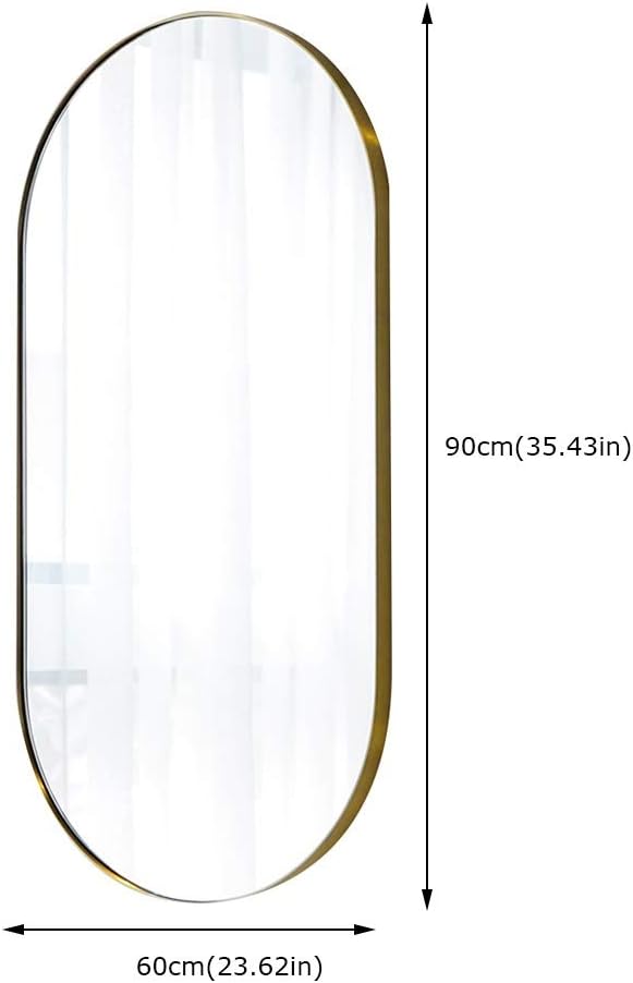 Full Length Wall Mirrors for Bedrooms Standing Floor Mirror e Wall Mounted Mirror Dressing Mirror for Dressing Room (Size : 90 * 60cm)