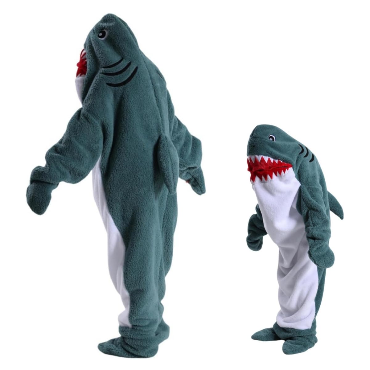 SHUOJIA Haaiendeken, draagbare haai-deken van superzacht, gezellig flanel met capuchon, haai-deken, haai-deken, haai-slaapzak voor volwassenen en kinderen (blauw, L-hoogte 155 - 170 cm SHUOJIA Haaiendeken, draagbare haai-deken van superzacht, gezellig flanel met capuchon, haai-deken, haai-deken, haai-slaapzak voor volwassenen en kinderen (blauw, L-hoogte 155 - 170 cm