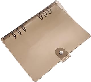 VILLCASE 1 PC Caso Fichário Anel Redondo Fichários Folhas Soltas Planejador Fichário Mecanismo DIY Fichário Anel Planejador Capa Recarregável Caso De Proteção De Cor Para Bloco De Notas A5