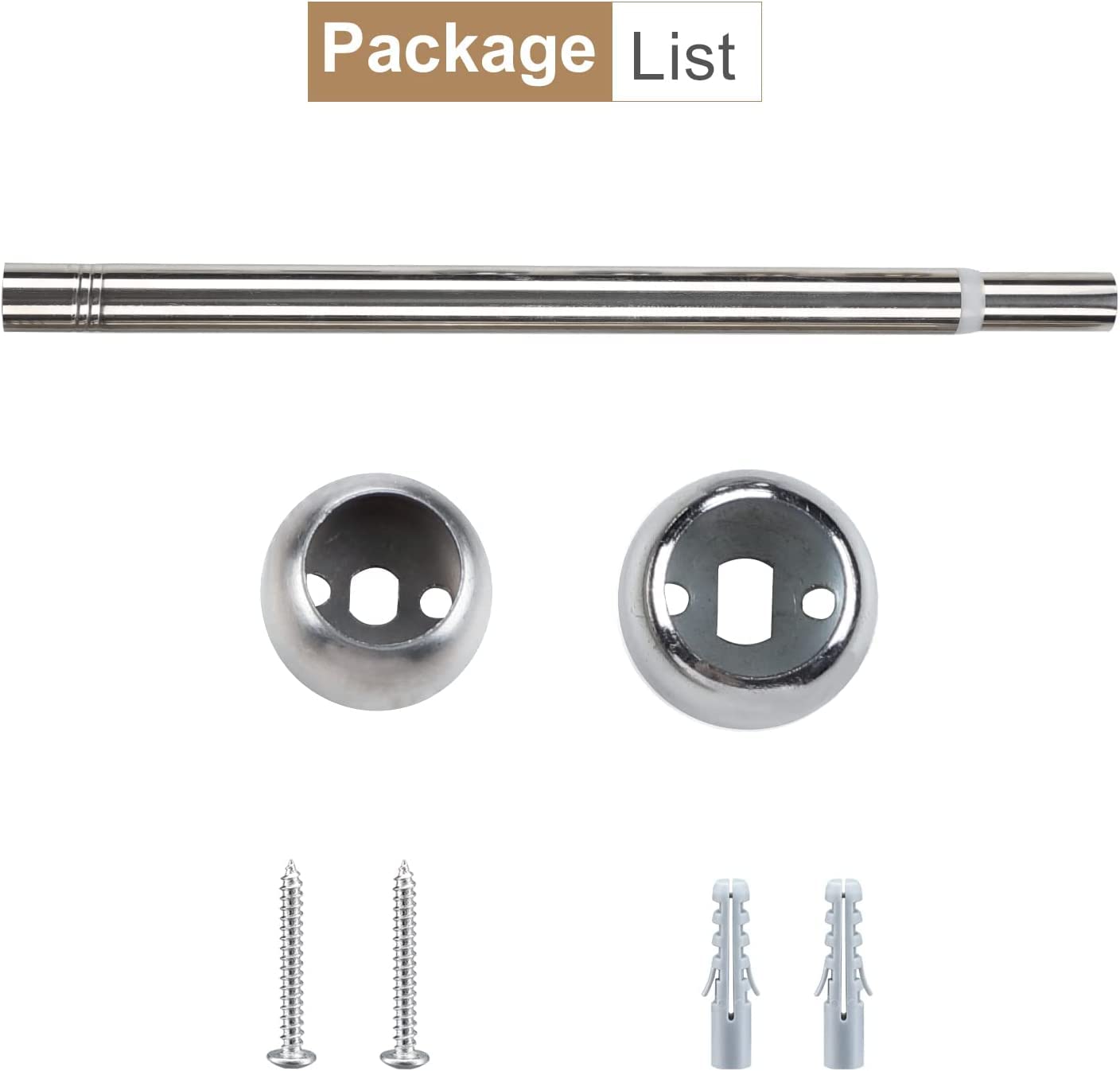 Asta Appendiabiti Estensibile, 40-60 CM Barra Appendiabiti con Base Rotonda in Acciaio Inossidabile Regolabile per Armadio Guardaroba per Camera da Letto
