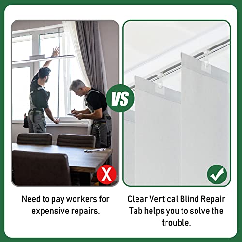 200 Pcs Vertical Blind Repair Tabs Kit Clear Vertical Blind Slats Snap In Replacement Vertical Blind Slats Blind Fixers For Replacement Parts Panels #TOP3