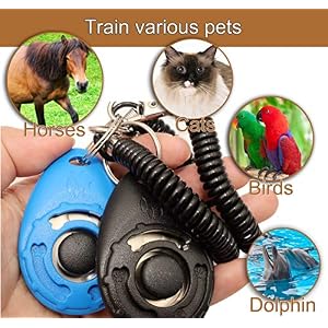 Pet Training Clicker for Dog, Clickers with Wrist Strap for Cat Bird Puppy, 2 Pack Pet Training Clicker for Dog, Clickers with Wrist Strap for Cat Bird Puppy, 2 Pack