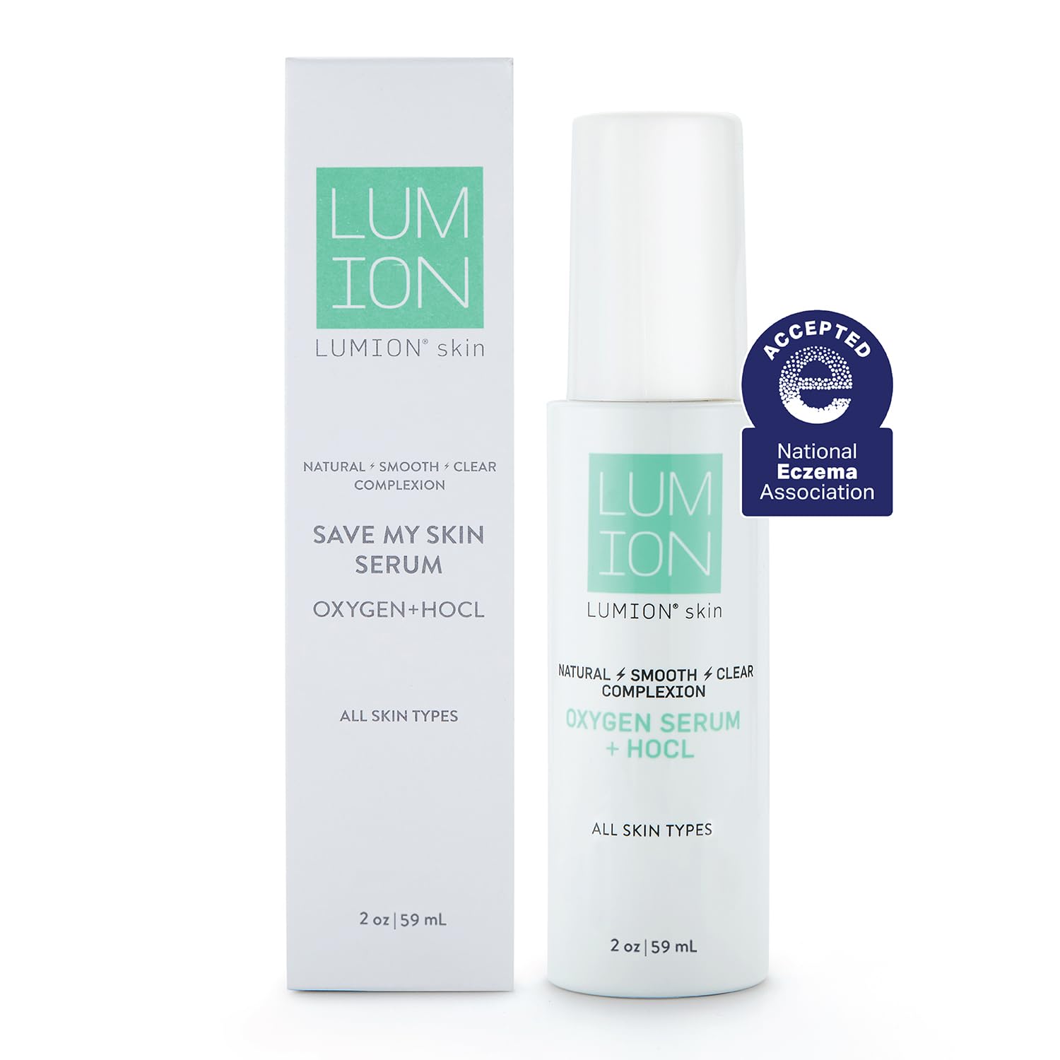 LUMION Save My Skin Hypochlorous Acid Serum – Balances, Soothes & Clarifies Skin | For Irritated & Breakout Prone Skin | All Skin Types (1.7 fl oz)