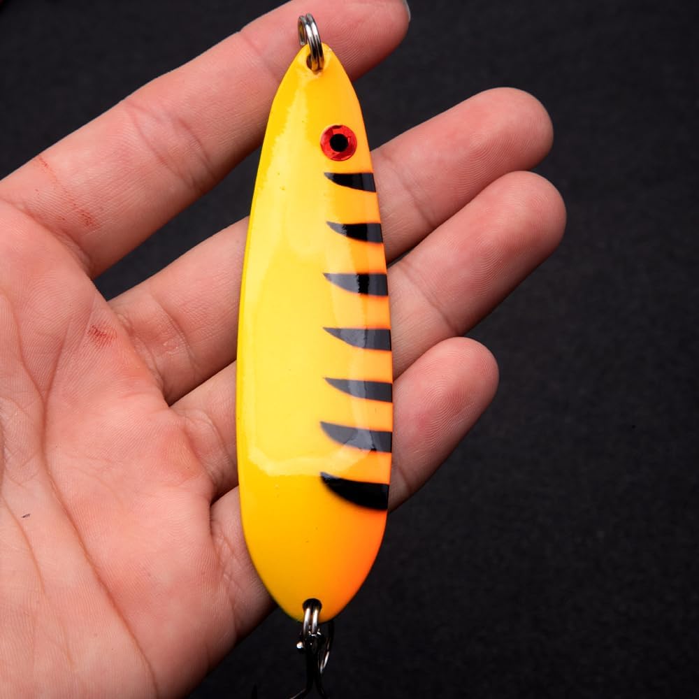 18pcs 75mm/95mm Trout Fishing Spoon Artificial Bait Freshwater Spoon Jigbait Fishing Flutter Spoon Jerkbait Lure