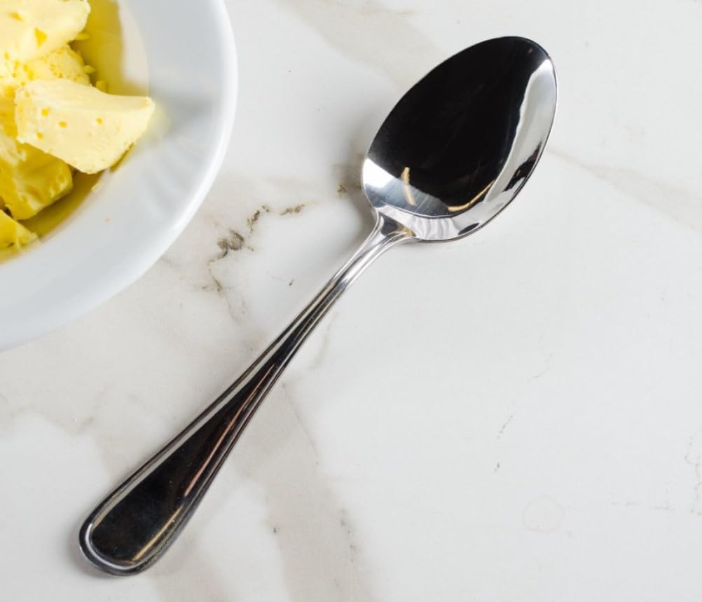 Soro Essentials- Set of 12 Stainless Steel Simplicity Table Spoon- Serving Utensils Serving Flatware Cutlery Kitchen Tableware Buffet Serving Utensils for Home Kitchen and Restaurant