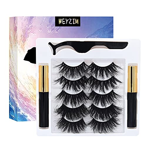 5D Magnetic Eyelashes With Eyeliner Kit 10 Magnets Pure Mink Hair Dramatic Eyelashes Natural Look, No Glue Need Waterproof, Easy to Wear