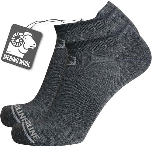CloudLine - Merino Wool Socks for Men and Women - Light Cushion, Anti-Blister & Moisture Wicking Wool Running Socks - 1 Pair