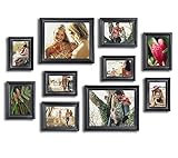 10 Piece Picture Frame Set, Photo Frames Set - Matte Black