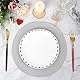 50 Stück Silberne Glitzerpapier-Tischsets, glitzernd, 35,6 cm, rund, Einweg-Tischsets, Silberne Pailletten-Deckchen, dekorative Tischsets für Hochzeit, Bankett, Party, Zuhause, Essgeschirr