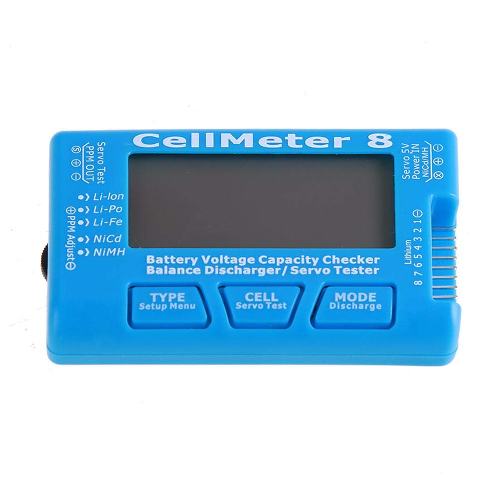 RC 8 testeur de capacité de batterie numérique testeur servo rétroéclairage LCD pour LiPo Life Li-ion NiMH Nicd