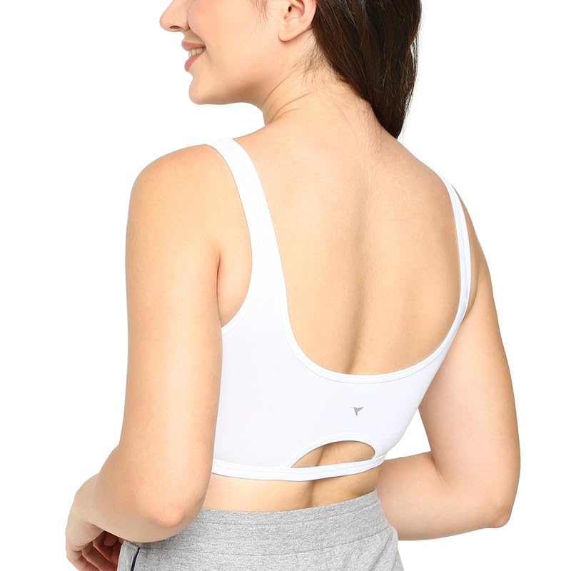 Image of BLOSSOM Women's Anti- Microbial Treated Fabric Double-Layered Cups, Keyhole Back Design, and Easy Slip-On Everyday Bra Aesthetic Bra
