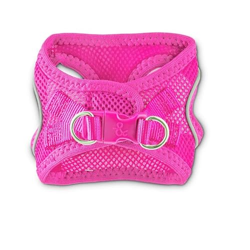 Youly Reflective Mesh Dog Harness, Pink, XX-Small/X-Small