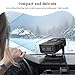 LARDERGO Car Heater, 2-in-1 12V 200W Portable Defroster with 360° Rotation, Quickly Melt Frost & Clear Fog on Windshield, Cigarette Lighter Plug in for All Car - Black/Grey