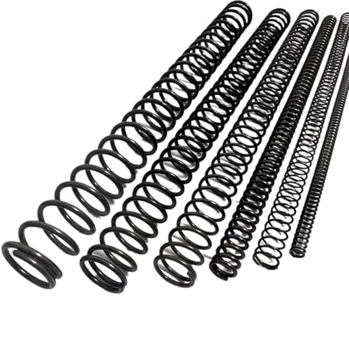 Steel Long Springs,65MN 10-30mmOD High Carbon Compression Coils for Industrial Machinery & Automotive(150mm,10mm)