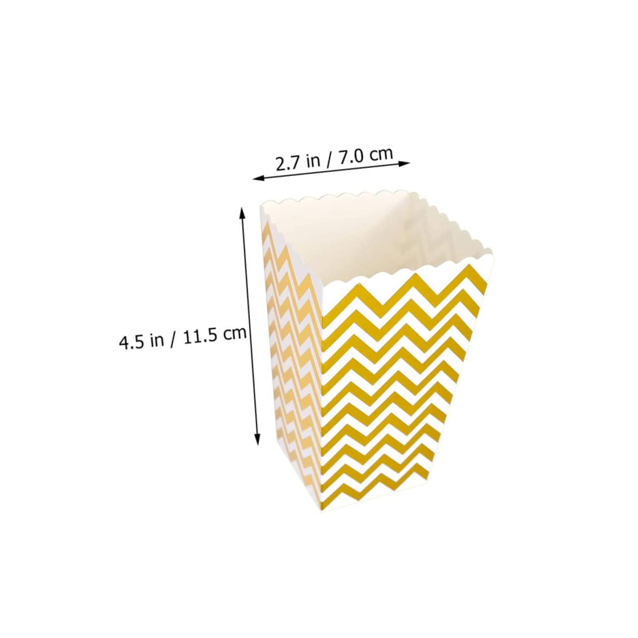 GRIRIW 30pcs Vertical Stripe Popcorn Boxes Movie Night Party Supplies Snack Containers for Birthday Chicken Carton Horizontal Paper Boxes