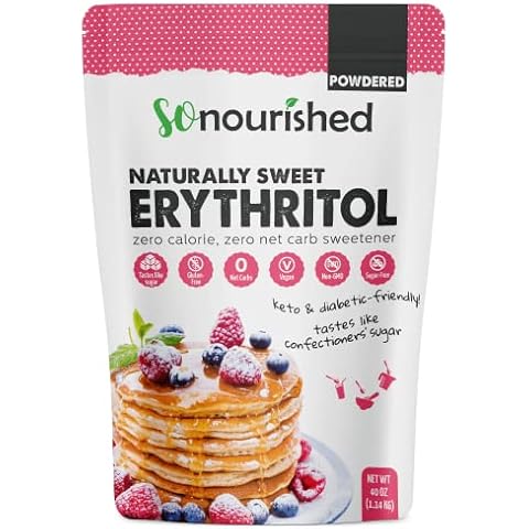 Powdered Erythritol Sweetener - 1:1 Sugar Substitute, Keto - 0 Calorie, 0 Net Carb, Non-GMO (2.5 lbs / 40 oz) Cover