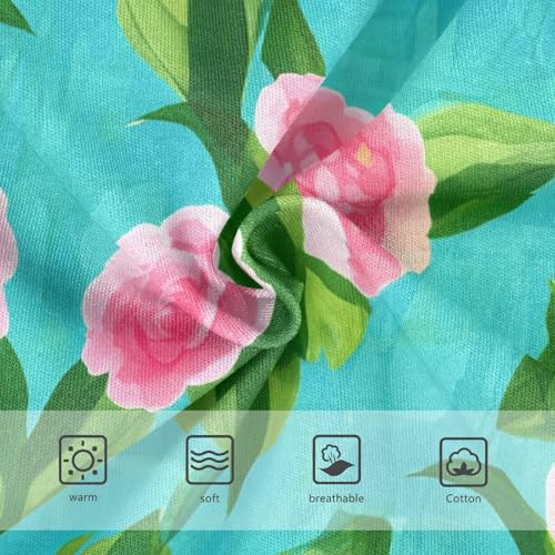 Pink Camellia Flowers Green Teal Toddler Girls Underwear 2t Cotton Little Girl Panties Funny Briefs Undies Kids3