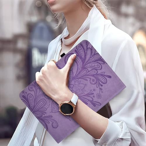 GLANDOTU Hülle für Apple iPad Mini 1/2/3/4/5 mit Schutzfolie und Stylus Stift - (Auto Schlaf/Wach) Ultra Dünn Stifthalter Standfunktion Flip Cover PU Leder Tablet Case（Lila）