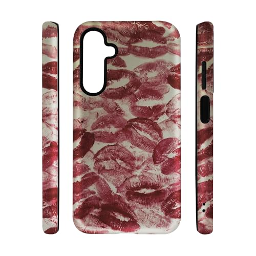 qizjio Lips Phone Case Shockproof Protective Kiss Lipgloss Phone Cover for Samsung Galaxy A35