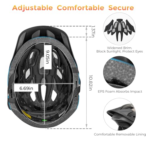 ROCKBROS Kids Full Face Bike Helmet Adjustable Detachable Protection - image 2