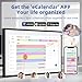 21.5 Inch Digital Calendar, Electronic Chore Chart, Smart Weekly and Monthly Planner 1920 * 1080P IPS Touchscreen Wall and Desk Calendar for Family Schedules, Black