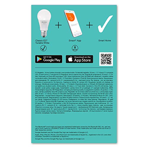 Lampe LED Smart E27 Bluetooth LEDVANCE connectée dimmable