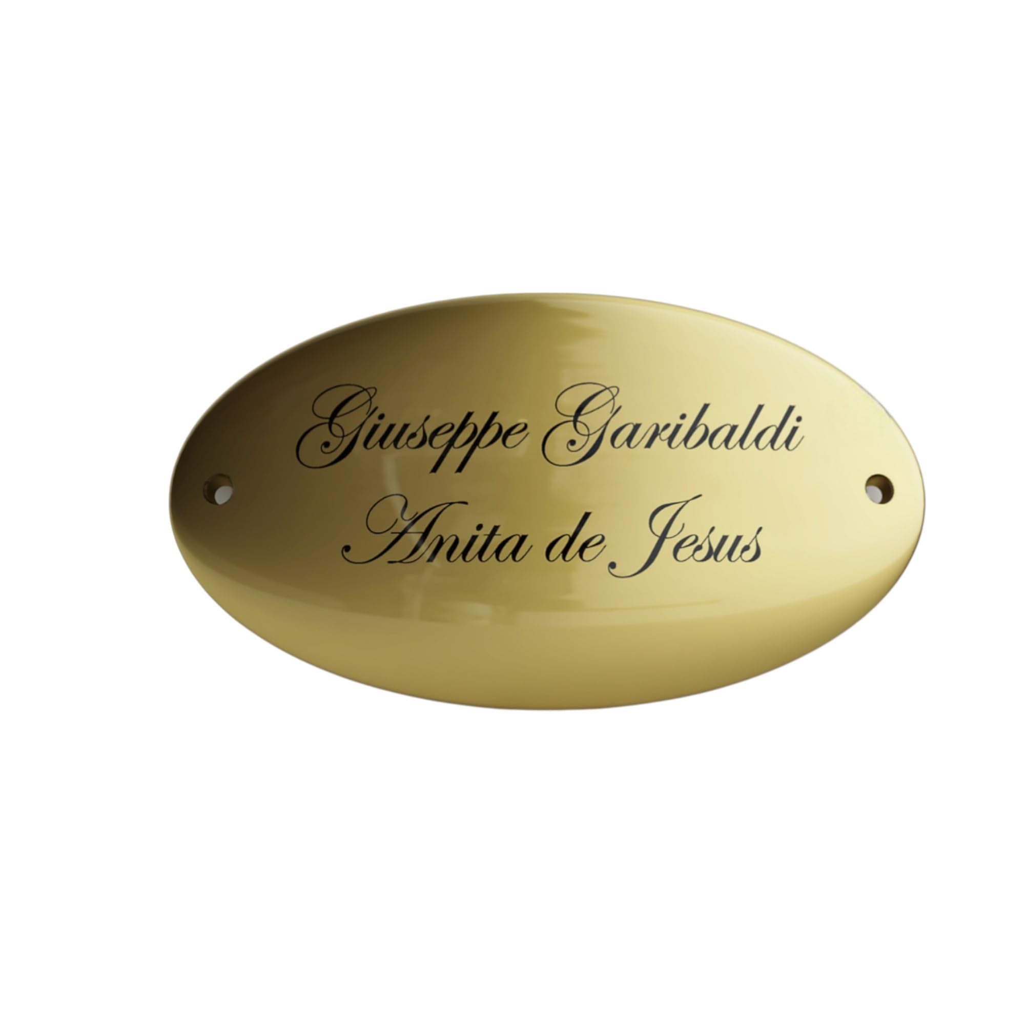 Targa Porta in Ottone Lucido Personalizzata 13x7,5 cm – Targhetta Incisa per Nome, Numero Civico o Studio Professionale – Ideale per Casa, Ufficio e Hotel, Esposizione Codice CIN e CIR