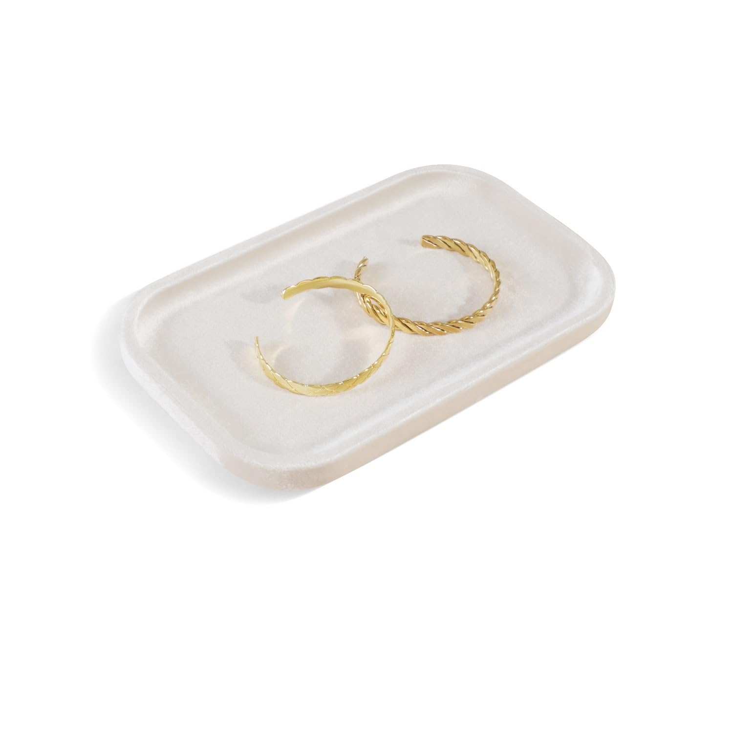 YGMNQAL Velvet Jewelry Tray Velvet Jewelry Flat Tray Ring Bracelet Necklace Earring Display Dish For Store Retail Counter Exhibition