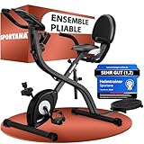 SPORTANA® Eagle IV Vélo d'appartement Magnétique, Velo Appartement Connecté, Résistance réglable 16 niveaux, Vélo d'intérieur silencieux, Vélos D'appartement fréquence cardiaque Capacité 140 kg