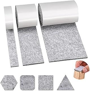 Furniture Pads Floor Protectors,3 Rolls Felt Pads for Furniture Feet Self Adhesive Pads Anti-Slip Chair Leg Floor Protectors Pads Furniture Felt Pads for Table Chair Bed Sofa Legs(Grey)