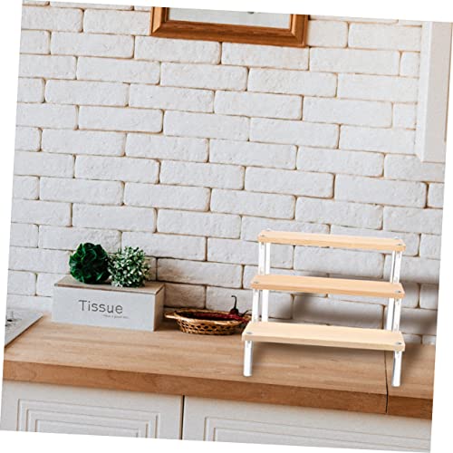 NOLITOY 2Pcs Risers De Joias Frascos De Perfume De Madeira Organizador De Exibição Doméstica Armazen