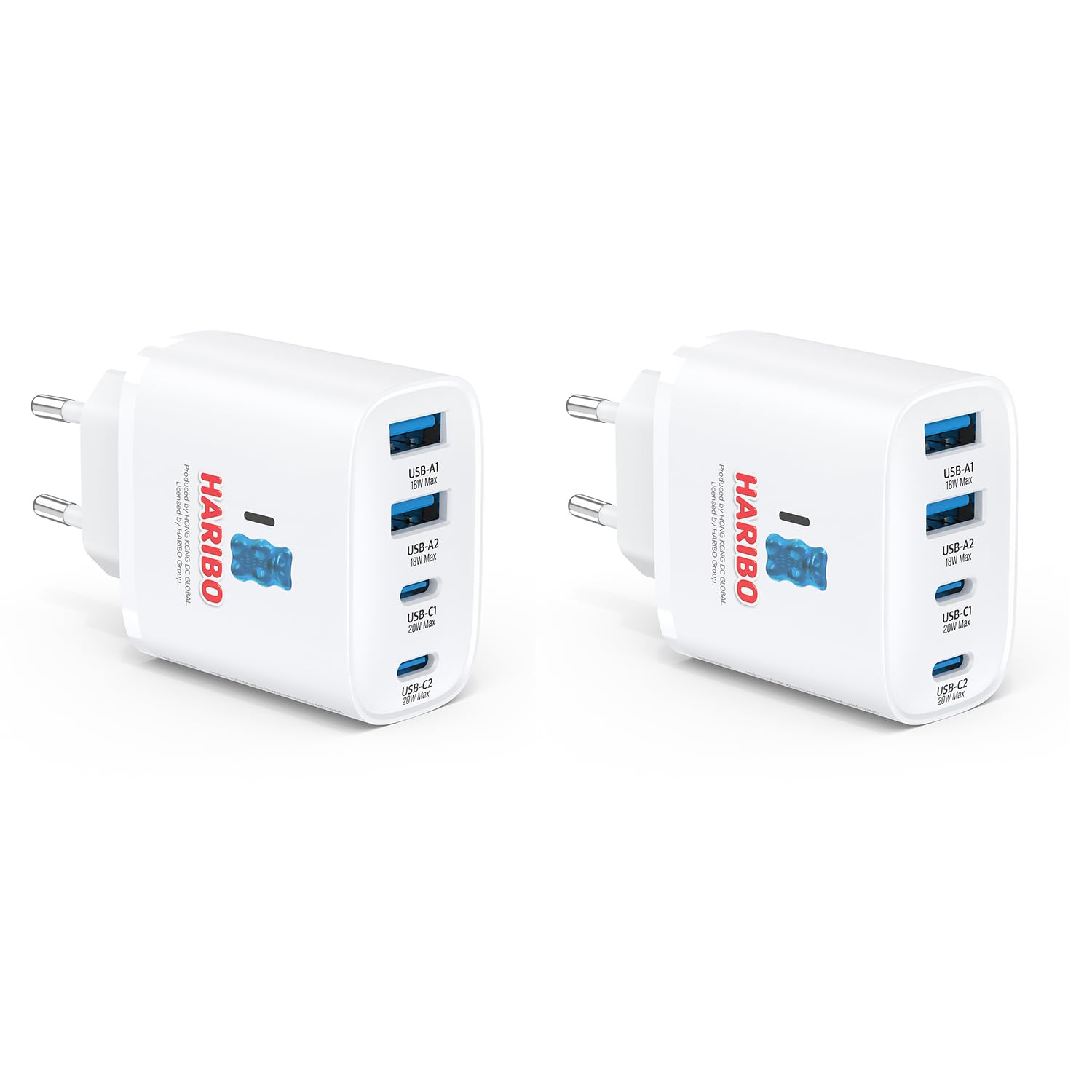 Haribo USB C Ladegerät, 4 Ports Netzteil USB C