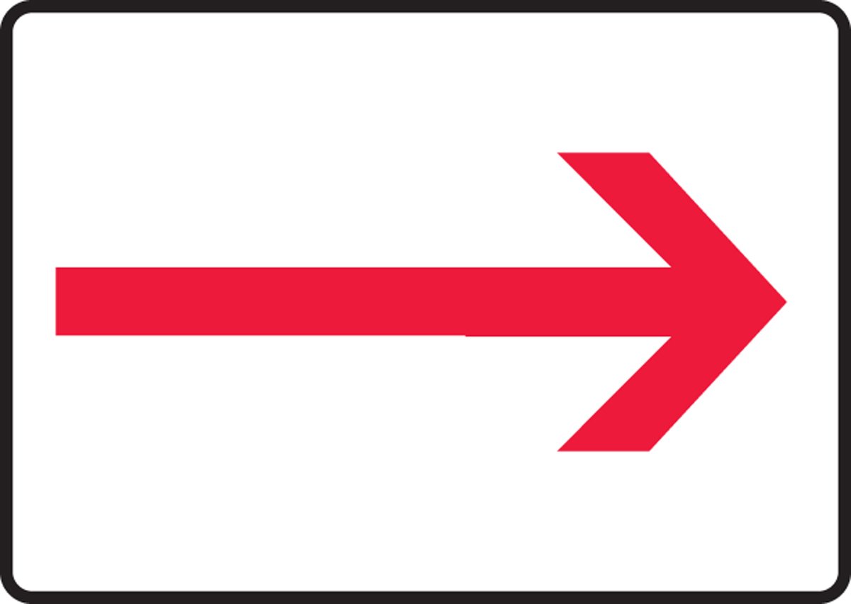Flèche droite rouge Accuform signalisation ultra résistante Accu-Shield - 2