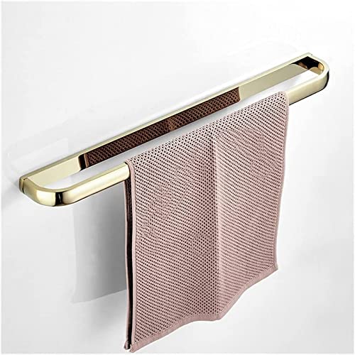 Bathroom Rack Towel Rail Rack Rose Gold Towel Bar, Brass Wall Mounted Kitchen Bathroom Single Towel Rail Rack Bathtowel Shelf Ha