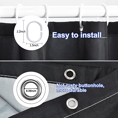 Gixige Funny Unicorn Shower Curtain, Kids Girls Anime Bathroom Decor, Waterproof Fabric Polyester Set, With 12 Hooks 72 X 72 Black #TOP3