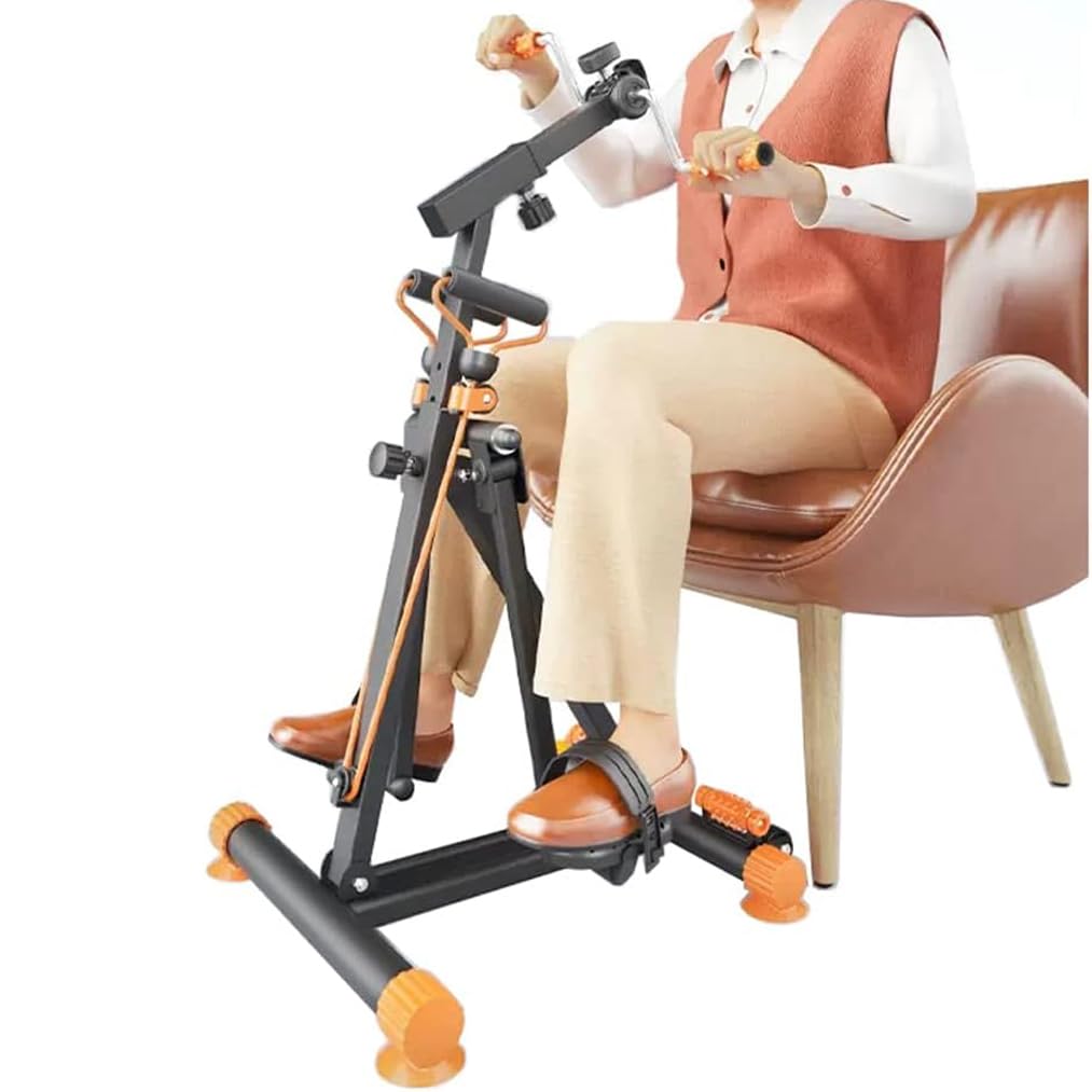 4-in-1 Pedal Exerciser, Biciclette da Allenamento Riabilitativo Regolabili per Braccio E Gamba, con Massaggio Agopunto, Monitor LCD Integrato, Migliorare La Forza Muscolare, per Emiplegia, Anziani
