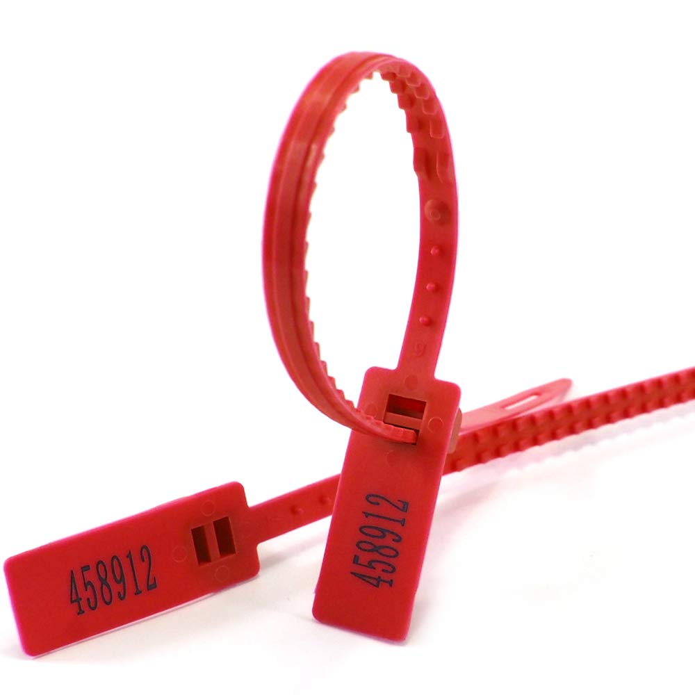 Buy Tamper Proof Self Locking Security Seals PullRed Tight Plastic Seal