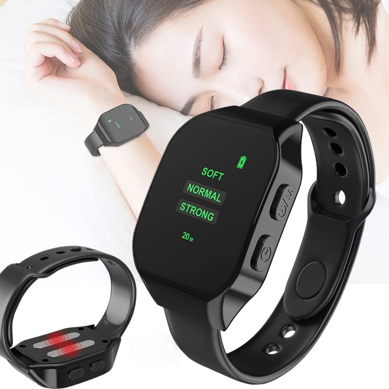 dh beauty Sleep Aid Wristband Watch Device worn on a person's wrist while they sleep.