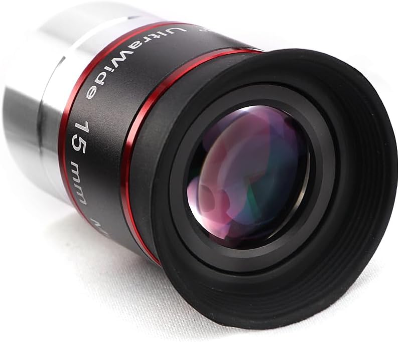 15mm 68° Ultra Wide-Angle Telescope Eyepiece with Polarizing Filter – Upgraded 1.25" HD Eyepiece & Glare-Reducing Filter Set – Fully Multi-Coated Optics for Crisp Lunar & Planetary Viewing