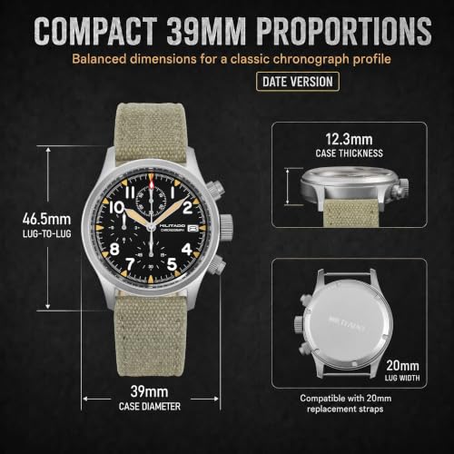 Image of TACTICAL FROG Militado ML1868-2 39mm VK67 Chronograph Watch