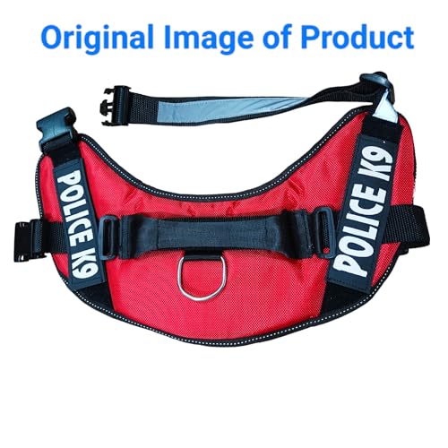 Image of Hurrypets No Pull Reflective Dog Harness with Handle, Red, Small | Personalised Adjustable, Breathable Mesh Padded Nylon K9 Chest Body Belt