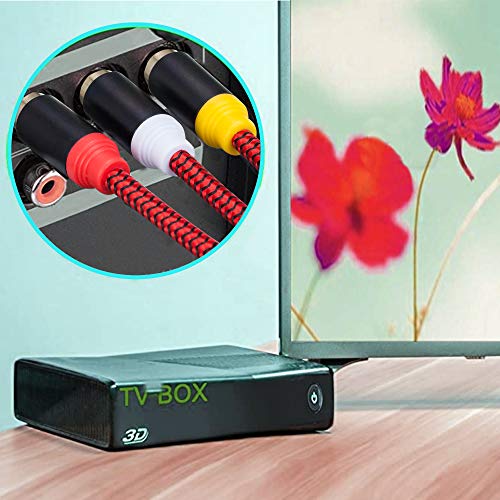 Cable RCA de audio y vídeo de 10 m sin interferencias para decodificador 7